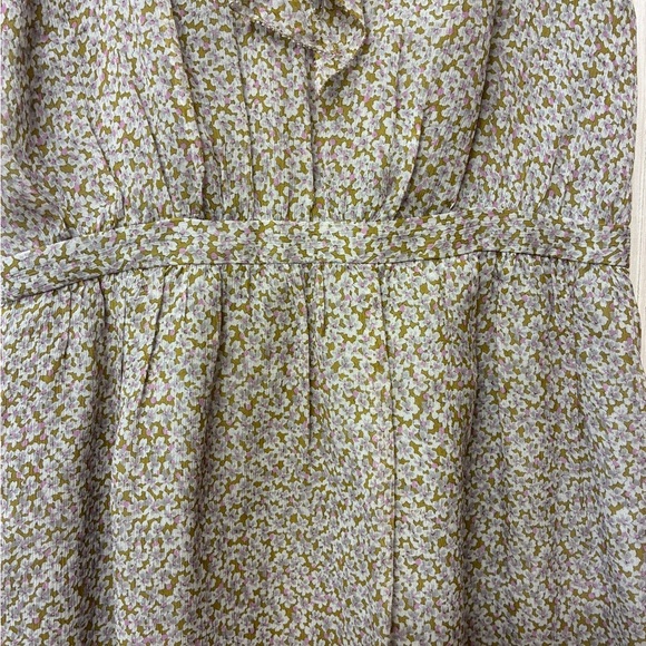 NWT J. Crew Lucinda Letour 100% Silk Ditzy Floral Ruffle Hem Dress 0 - Picture 4 of 8